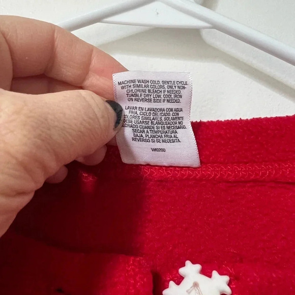 Premier International Fleece Holiday Button Down Cardigan - Picture 3 of 5